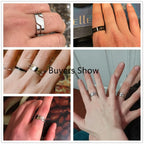 Skyrim Fashion Simple Stainless Steel Couple Ring for Men Women Casual Finger Rings Jewelry Engagement Anniversary Gift 2025 New