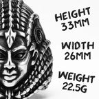 Egyptian Pharaoh Ring — Stainless Steel