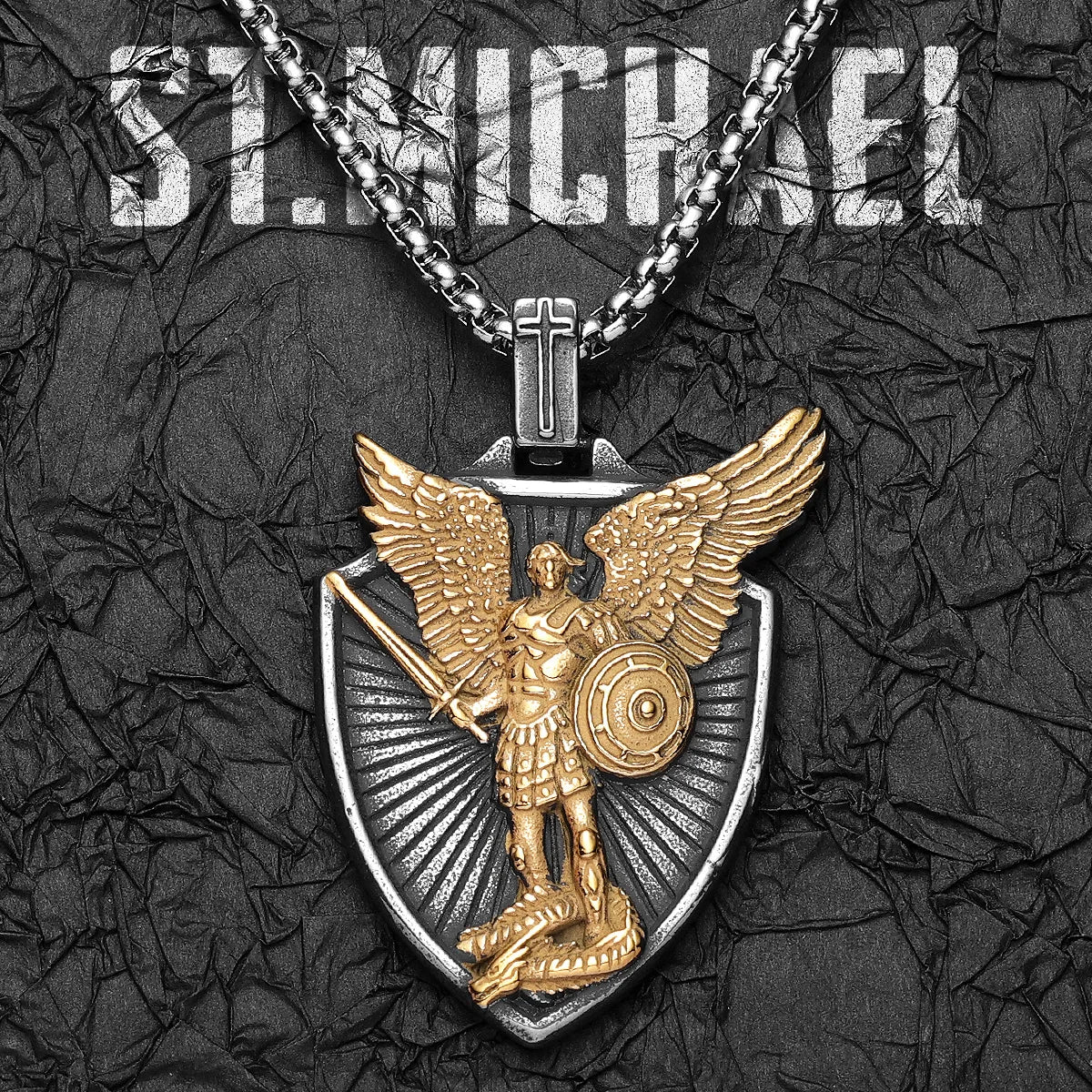 Archangel Michael Pendant — Stainless Steel
