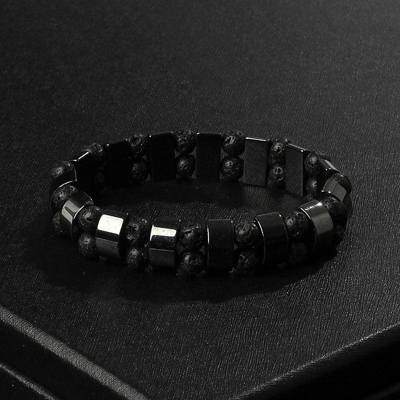 Fashion Wave Hematite Magnetic Bracelet Men Original Beaded Hematite Energy Bracelets for Women Positive Energy Jewelry