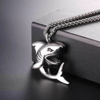 New Hip-Hop Rock Fashion Personality Men's Necklace Domineering Shark Pendant Punk Style Jewelry Accessories