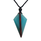 Wood Resin Night Light Pendant Necklace