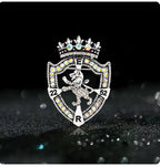 Vintage Lion Crown Brooch — Lapel Pin for Suit & Shirt Collar