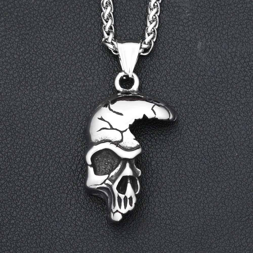 Skull Pendant Necklace — Stainless Steel