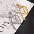 Gold Iced Out XO Pendant Necklace Heart CZ