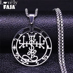 Satan Symbol Silver Pendant Necklace — Stainless Steel