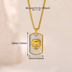 Skull Pendant Necklace — Gold Stainless Steel