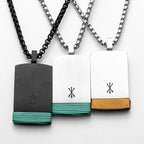 Arrow Tag Pendant Necklace — Stainless Steel
