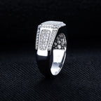 Iced Out Moissanite Ring — 925 Silver