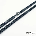 Punk Curb Cuban Link Chain Men Women Stainless Steel Long Necklace Fashion Tide Hip Hop Sweater Accessories Party Jewelry Gifts