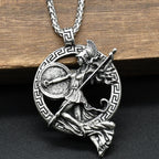 1pcs Warrior Goddess Minerva Necklace Greek Mythology Men's Necklace Roman Jewelry Men's Pendant Jewelry