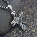 Viking Cross Pendant — Stainless Steel