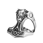 Mjolnir Thor Hammer Ring for Men — Vintage Stainless Steel