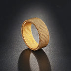 Fashion Elastic Mesh Chain Rings Titanium Stainless Steel Rings For Men Women Wedding Engagement Men Rings Punk Jewelry Gifts