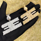 Aokaishen Iced Out Necklace Pendant for Men Real Copper Get Rich Hip Hop Jewelry