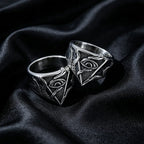 All-Seeing Eye Octopus Tentacle Signet Ring — Stainless Steel