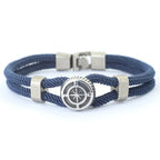 New Compass Braslet Viking Nautical Rope Braslet Fashion Mens Bracelet Antique Pulsera Hombre Armband Herren Wrap