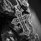 Vintage Catholic Cross Pendant Necklace — Amulet