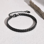 Gold Cuban Flat Chain Bracelet — Stainless Steel