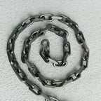 Stone Washed Unpolished Pure Titanium Necklace for Sensitive Skin, Non Allergy Jewelry Gift