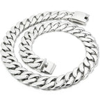 Hip Hop 25MM Width Cuban Chain Necklace for Men Heavy Solid Polished Stainless Steel Choker Chains For Man Jewellery