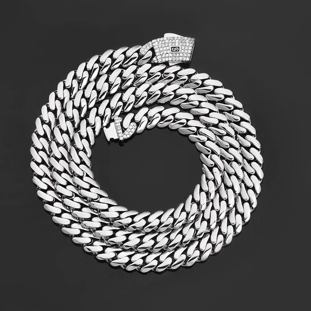 925 Silver VVS Moissanite Monaco Chain Necklace