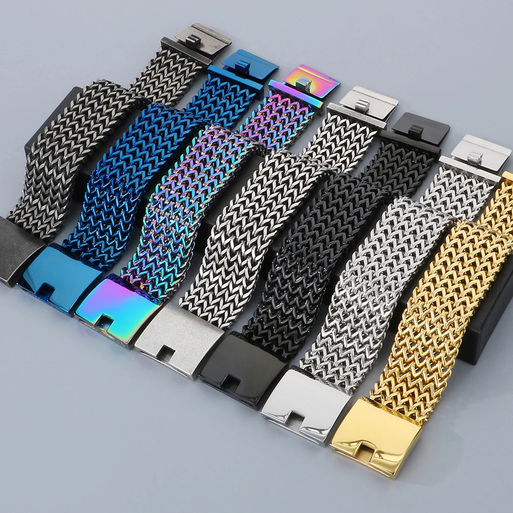Massive 30MM Width 22CM Long Square Franco Chain Man Bracelet for Men Casting 316L Stainless Steel Men's Bracelets &