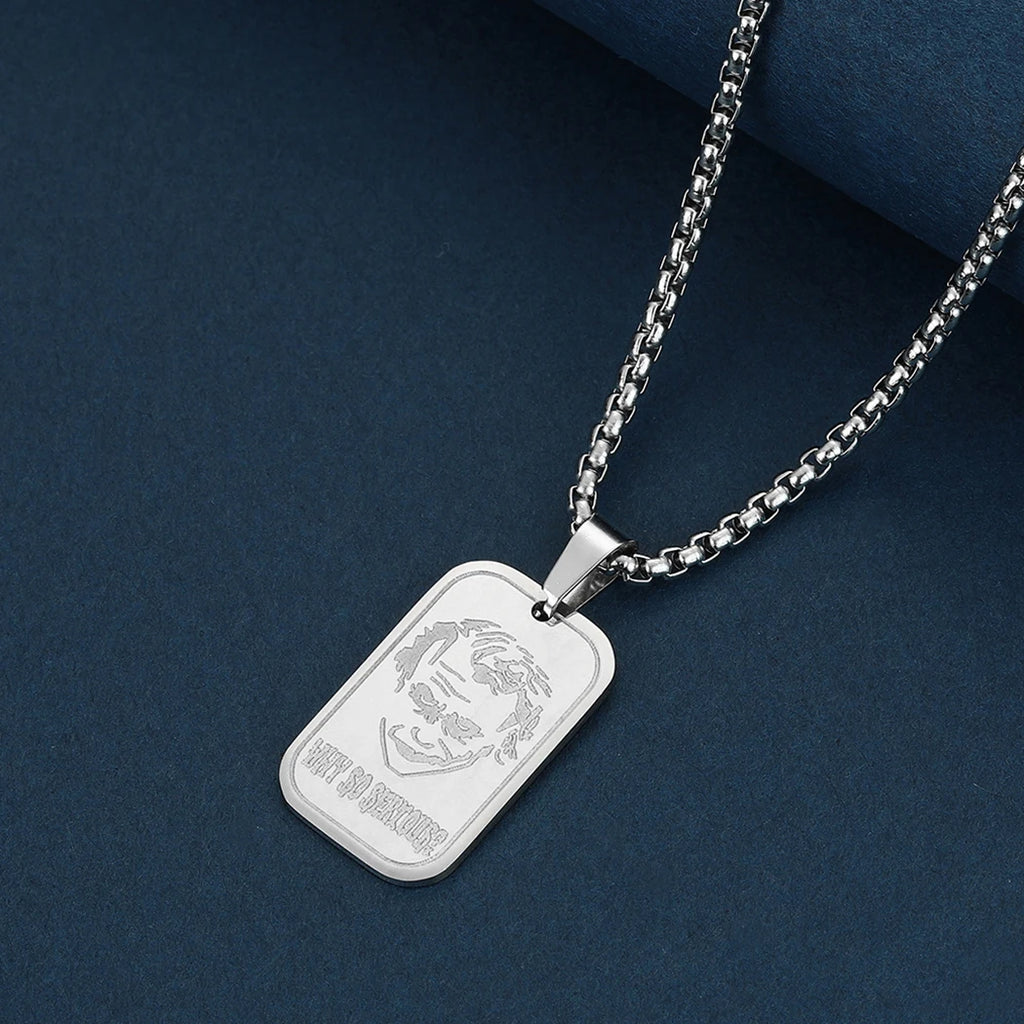 Viking Calendar Rune Medallion Pendant Necklace — Stainless Steel