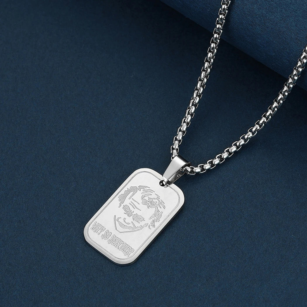 Viking Calendar Rune Medallion Pendant Necklace — Stainless Steel