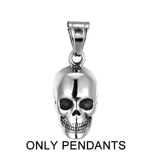 Gothic Skull Stainless Steel Pendant Necklace