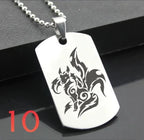 Wolf Dog Tag Pendant Necklace — Stainless Steel
