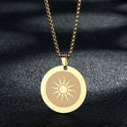 CHENGXUN Lucky Japanese Coin Necklace Mens Womens 5 Yen Coin Pendant Necklace Vintage Stainless Steel Good Luck Jewelry Gift