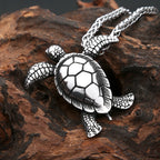 Turtle Pendant — Stainless Steel