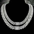 Iced Out Miami Cuban Chain 14mm — Silver