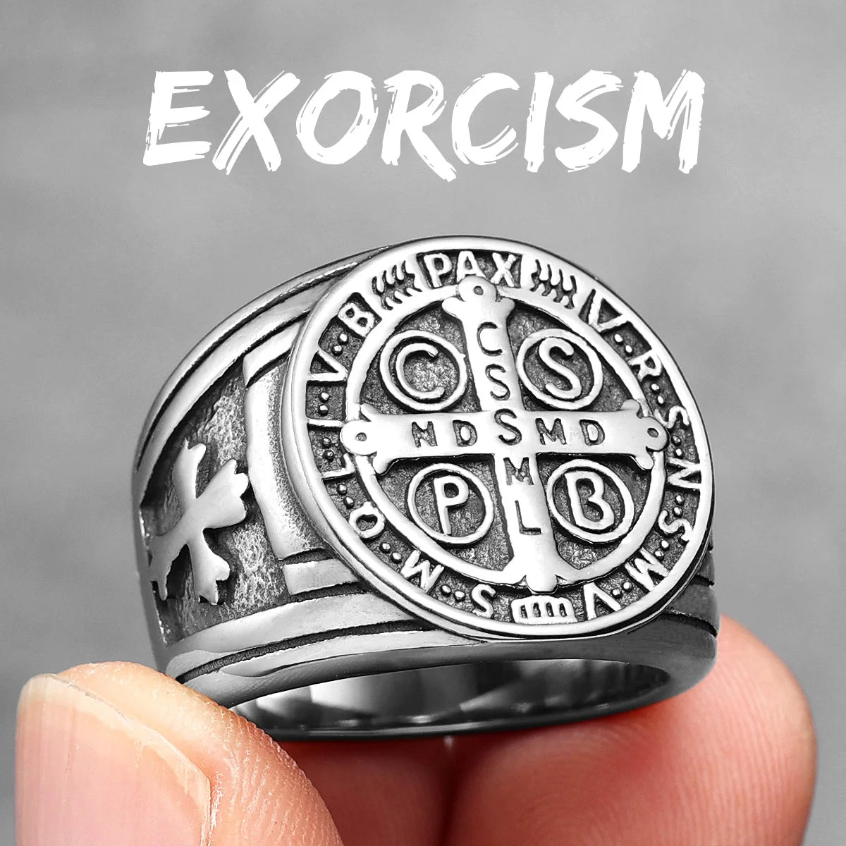 St. Benedict Ring — Stainless Steel