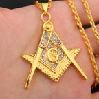 Masonic Pendant Necklace — Zinc Alloy