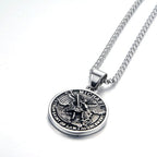 ST.MICHAEL Necklace 316L Stainless Steel Jewelry Angel Saint Men Women Pendant