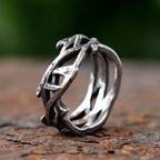 2024 New Personality 316L Stainless Steel Irregular Thorns Couple Ring Retro Finger Anels For Man Women Lovers Jewelry Gift
