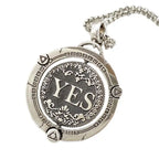 Yes No Decision Flip Coin Pendant Necklace — Retro, 60cm Chain