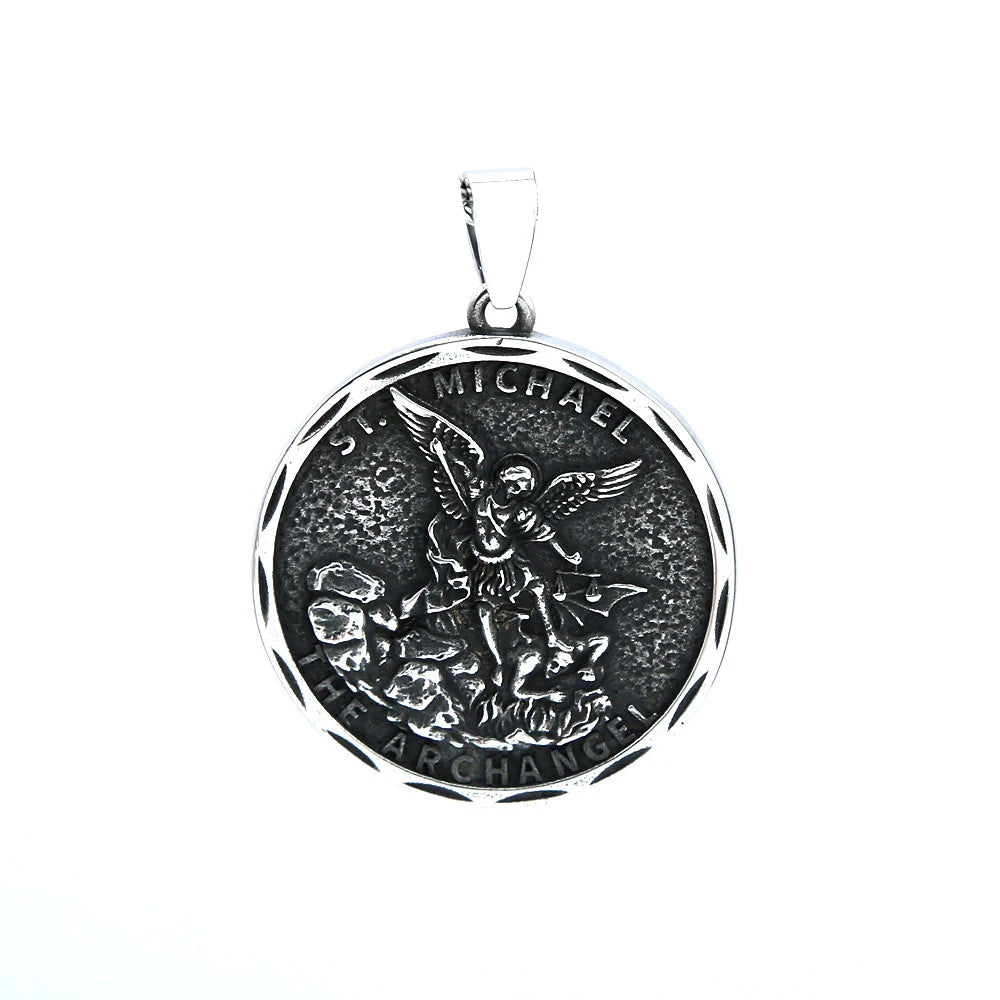 Archangel Michael Pendant — Stainless Steel