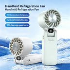 Portable High Speed Handheld Cooling Fan 4000mAh Rechargeable with 100 Adjustable Wind Speeds Mini Foldable Turbo Air
