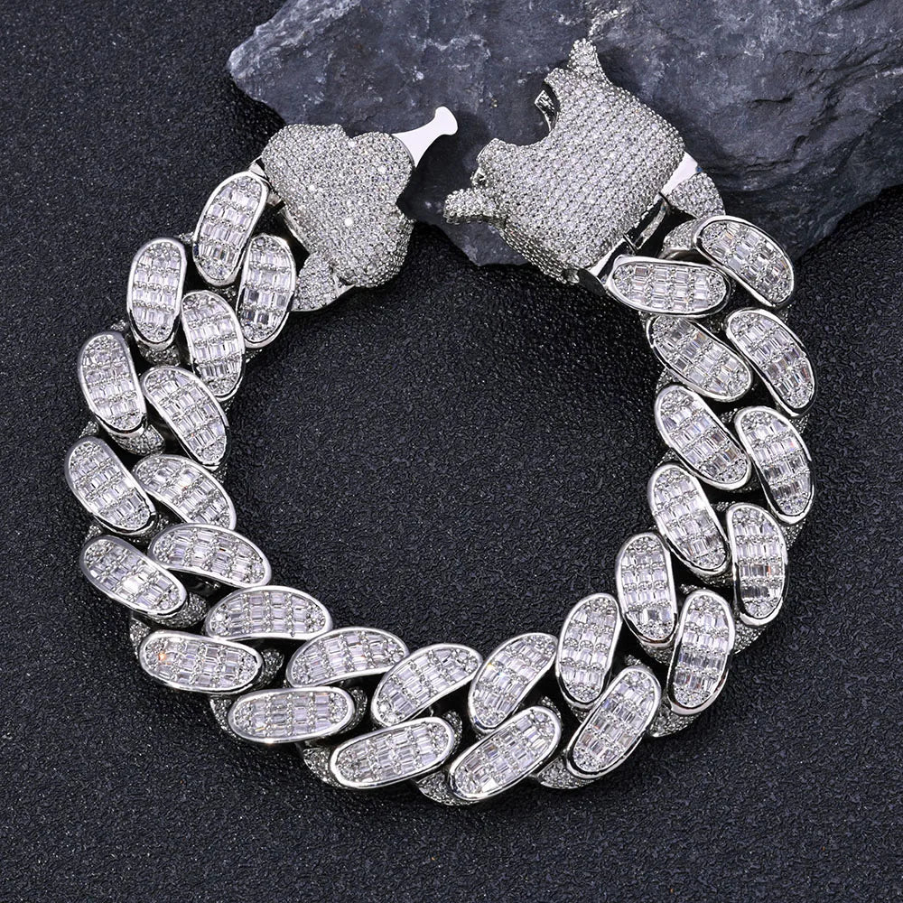Iced Out Cuban Necklace Stainless Steel 18MM