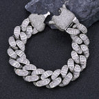 Iced Out Cuban Necklace Stainless Steel 18MM