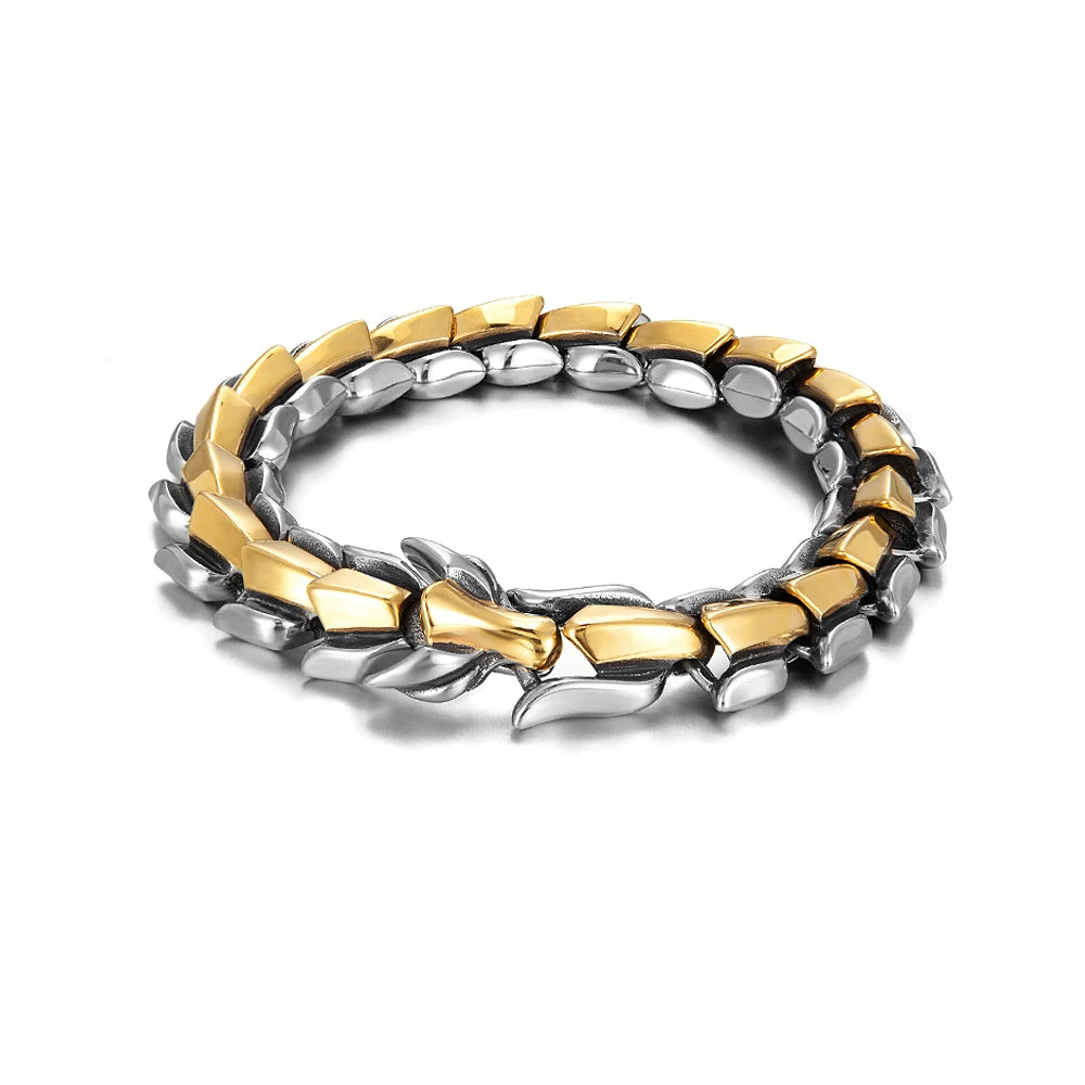 Dragon Viking Steel Bracelet Vintage 316L Nordic