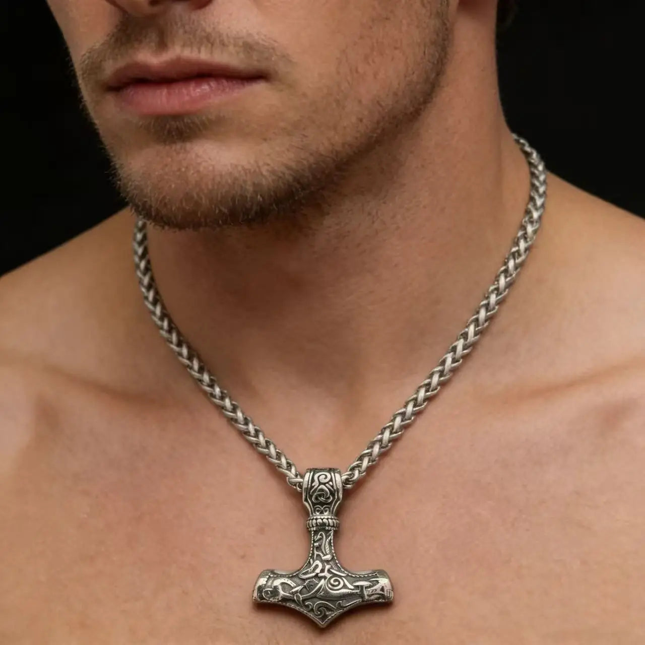 Thor Mjolnir Steel Pendant 316L Nordic Odin