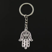 Antique Bronze Hamsa Hand Keychain — Evil Eye Zinc Alloy