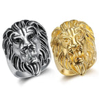 Lion Head Steel Ring 316L Animal Style Finger