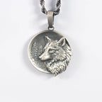 Wolf Forest Pendant — Stainless Steel