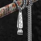 Barber Shaver Pendant Necklace Stainless Steel