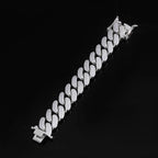 Iced Out Cuban Chain Necklace Stainless Steel 22MM